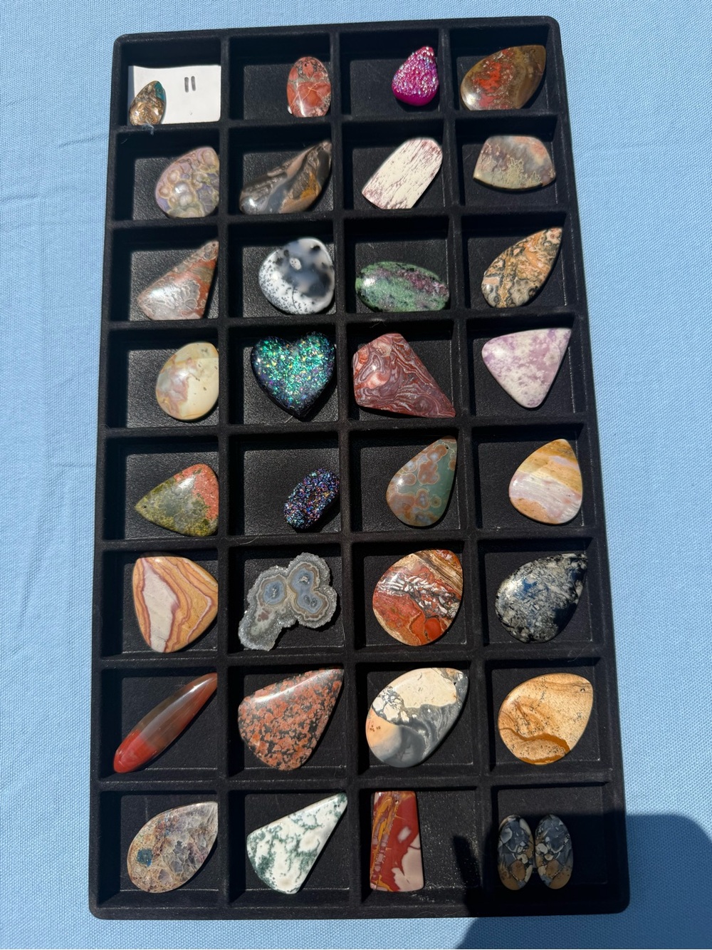 Cabochons. Assorted shapes  Gemstone Collection - Multicolor Agates and Jaspers - Picture 10 of 16